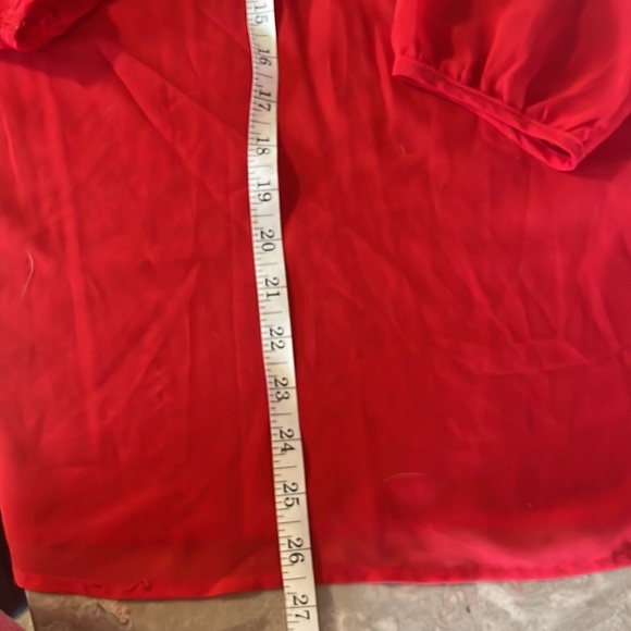 Size small sheer red blouse - Picture 2 of 6